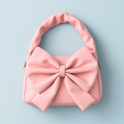 Cute Bow Sling Bag - Baby Pink