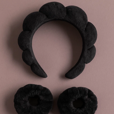 Black Bubble Skincare Headband Hard