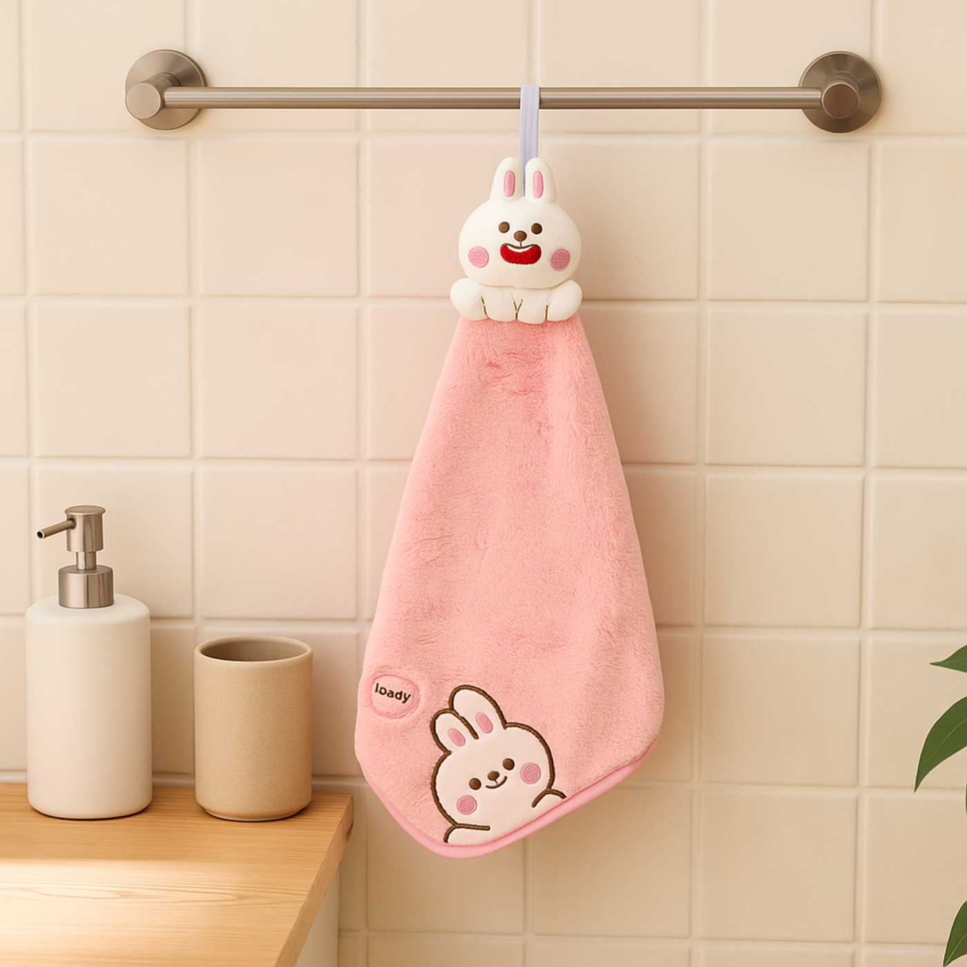 Bunny Plush Hand Towel