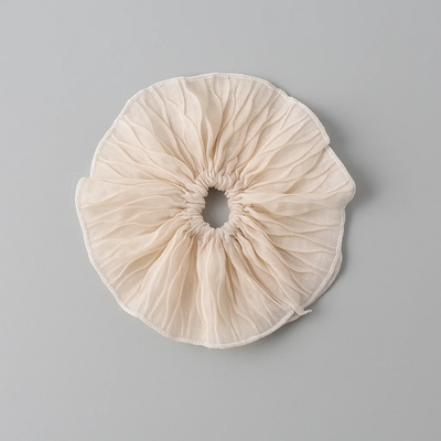 White Coquette Flare Scrunchie