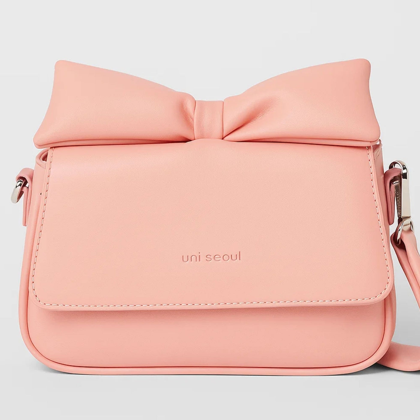Puffed Bow Top Sling Bag