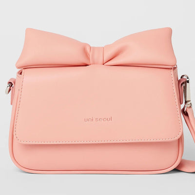 Puffed Bow Top Sling Bag