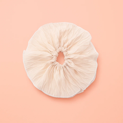 White Coquette Flare Scrunchie