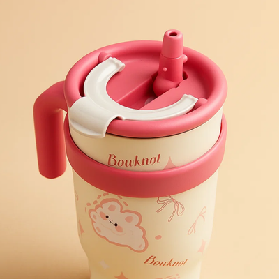 Pink Bunny Stainless Steel Tumbler