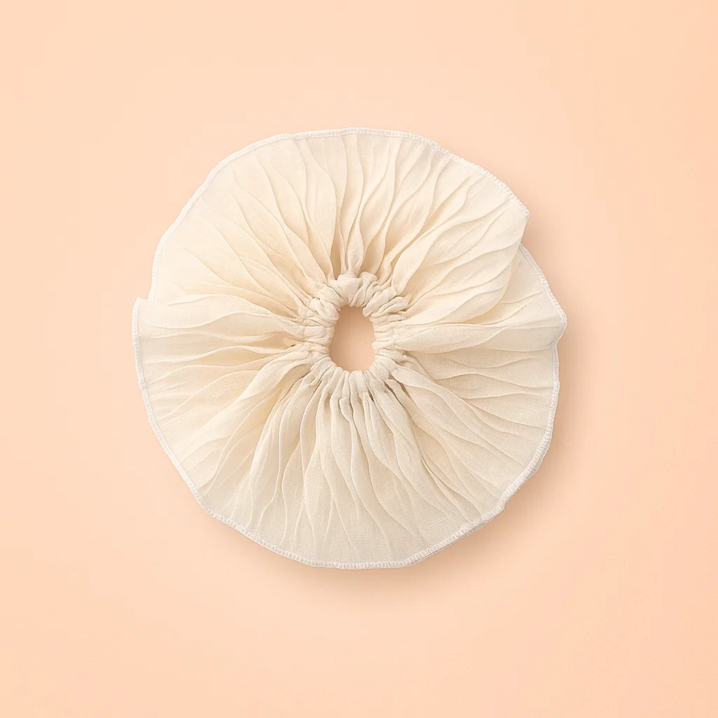 White Coquette Flare Scrunchie