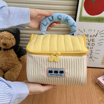Yellow Makeup Vanity Bag