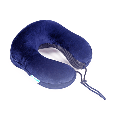 Memory Foam Travel U-Pillow - Blue