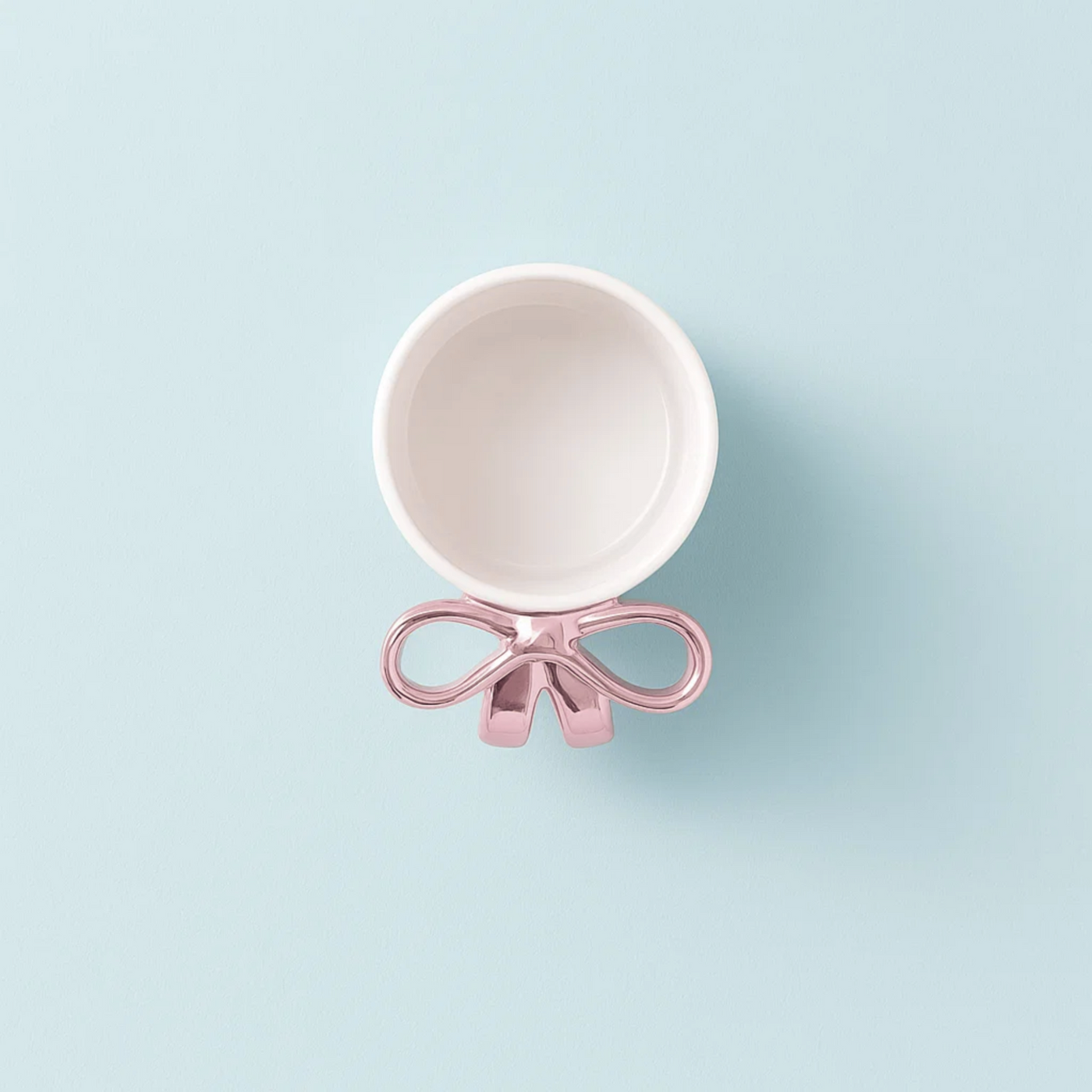 Glossy Bow Ceramic Mug with Spoon