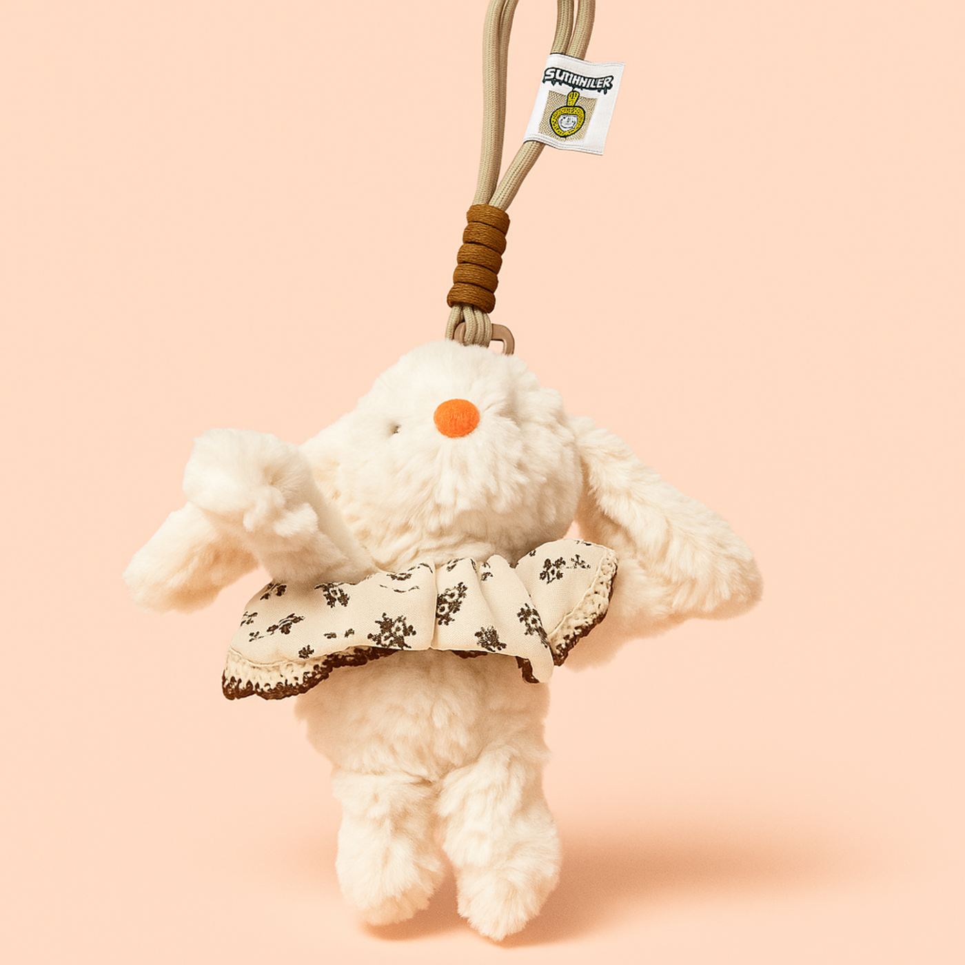 Brown Bunny Plushie Keyring