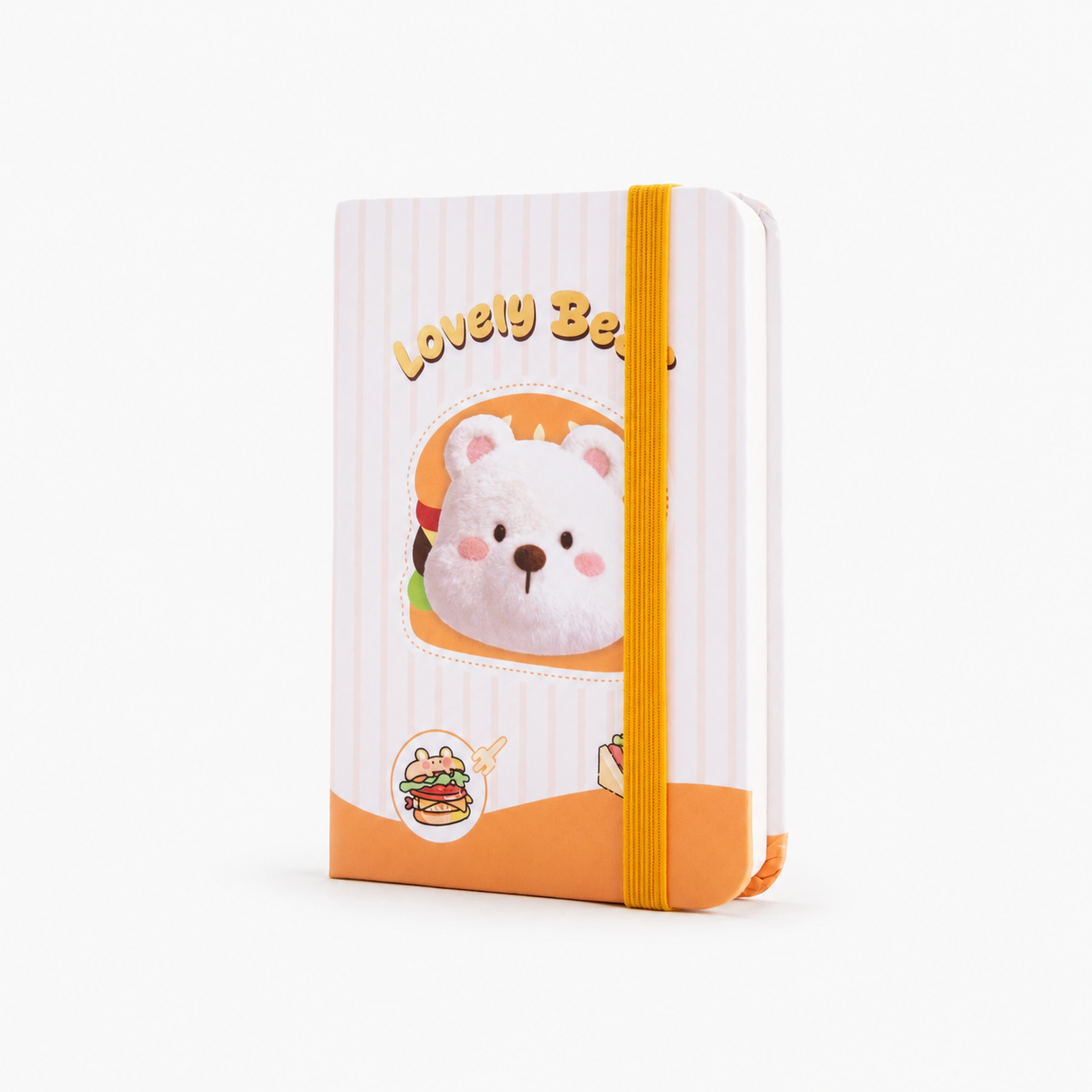 Burger Bear Mini Journal  - Yellow