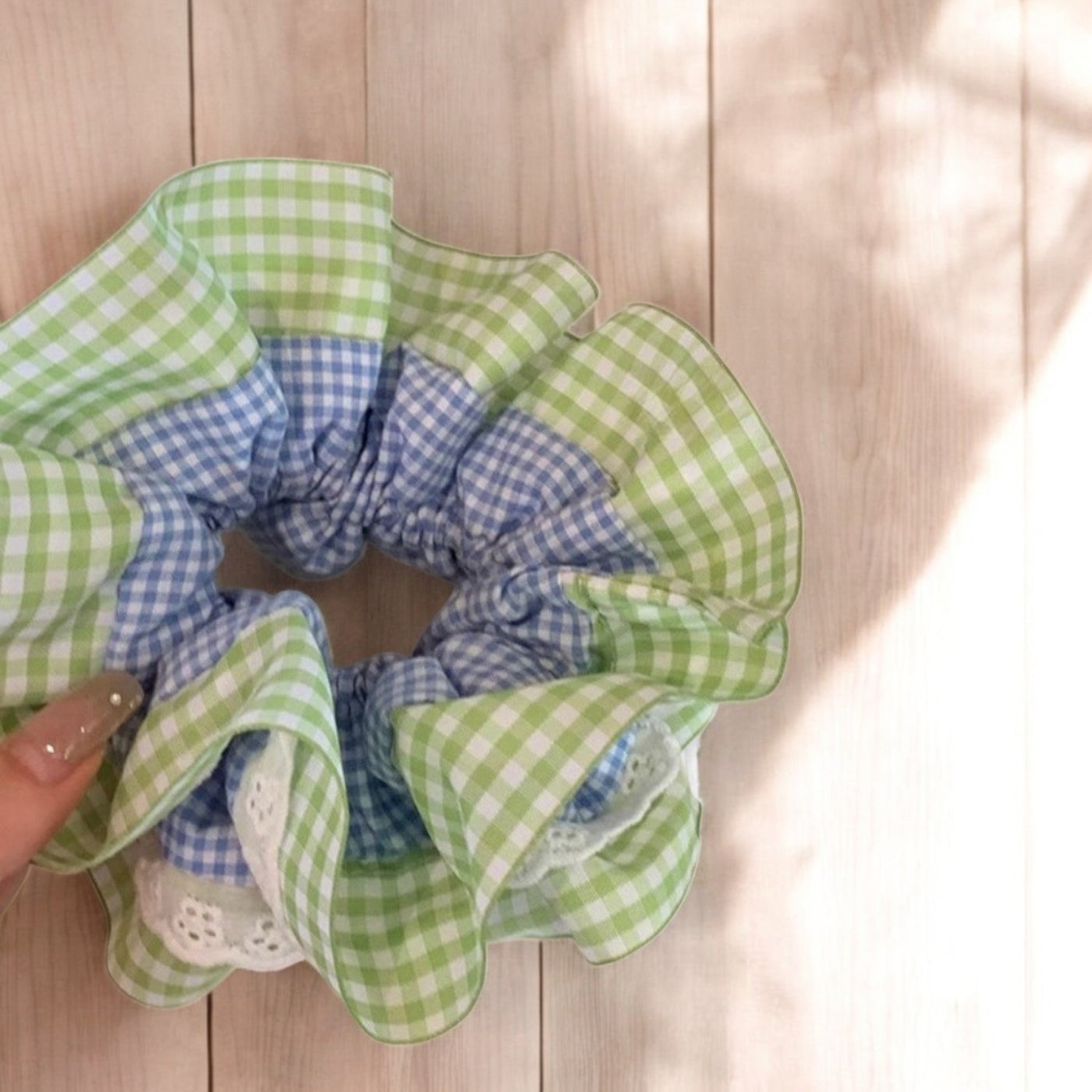Blue Green Scrunchie
