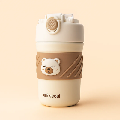 Bear Tumbler with Brown Sleeve