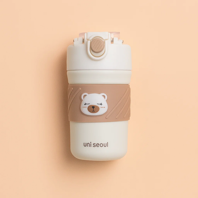 Bear Tumbler with Brown Sleeve