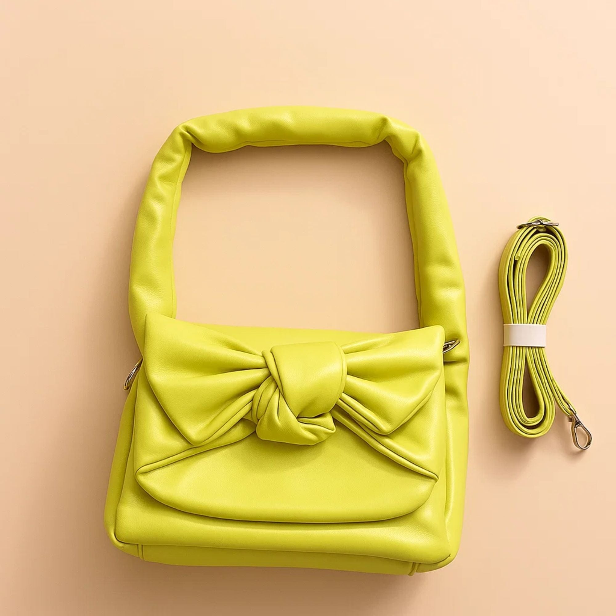 Knot Bow Sling Bag - Lime Green