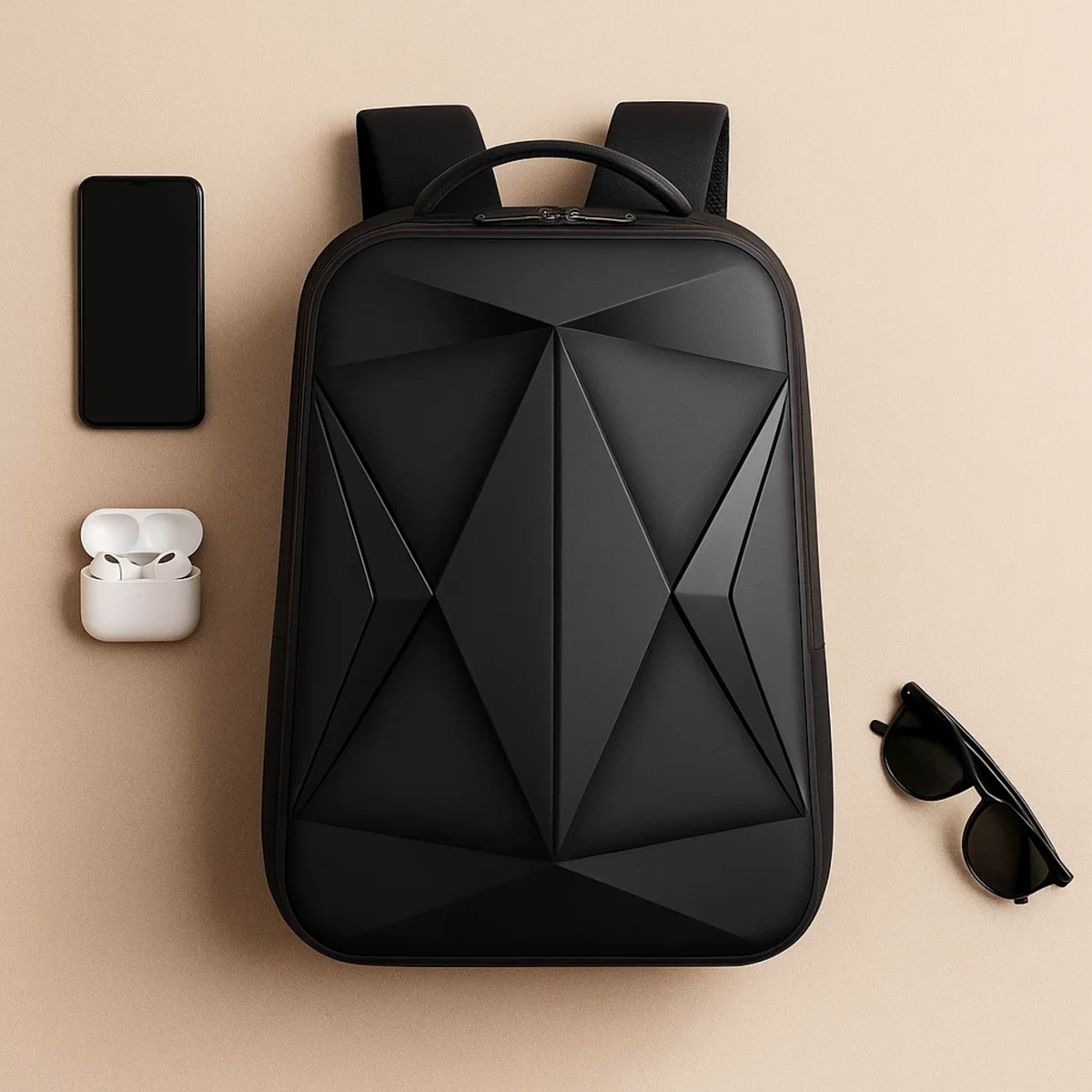 Hardshell Laptop Travel Backpack - Black