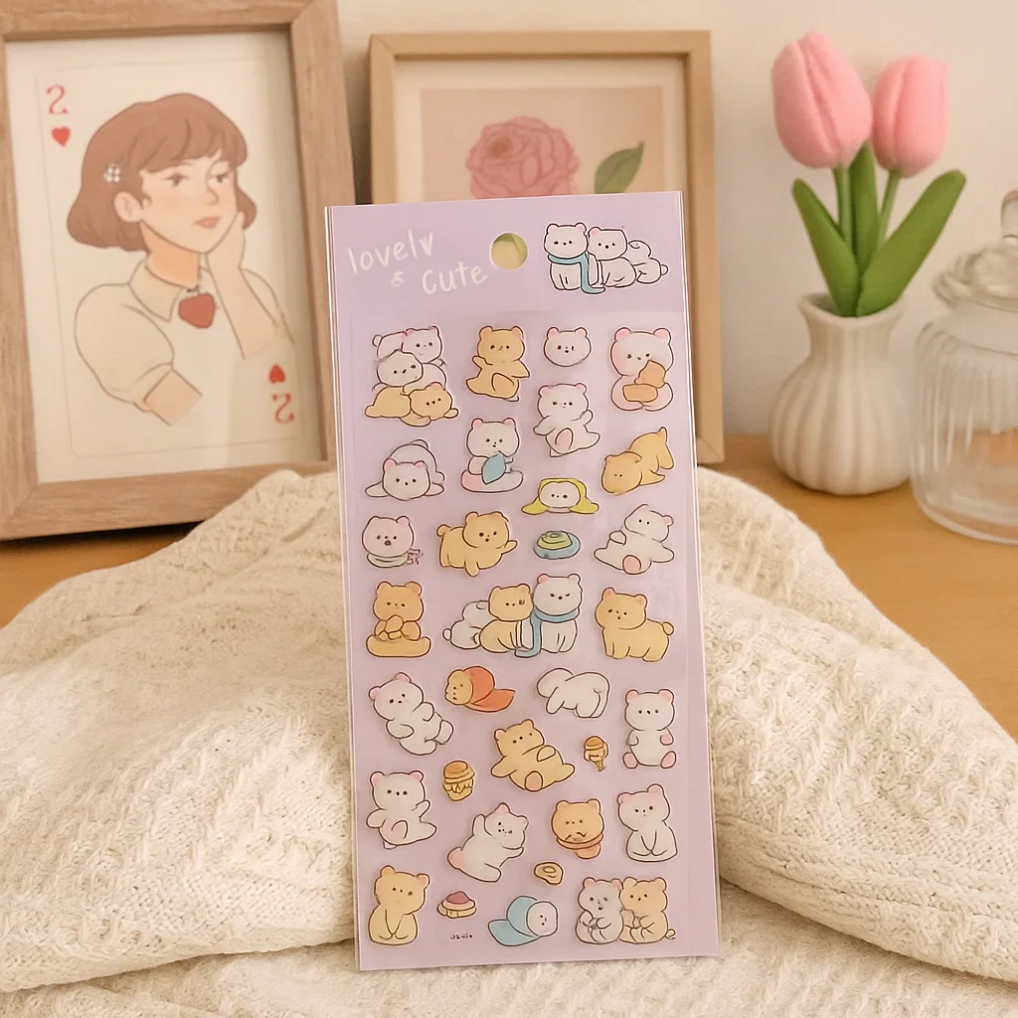 Lovely Sticker Sheet - Bear