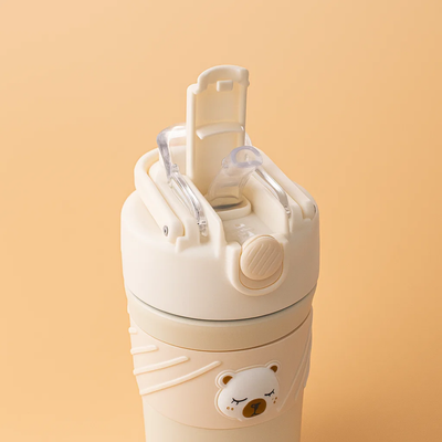 Bear Tumbler with White Sleeve