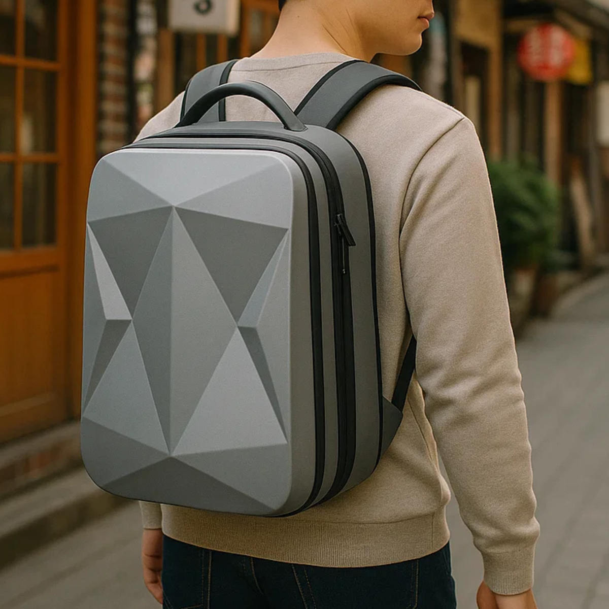 Hardshell Laptop Travel Backpack - Grey