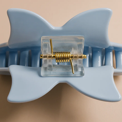 Blue Claw Clip with Butterfly