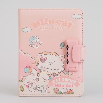 Milu Cat Notebook - Garden Bliss