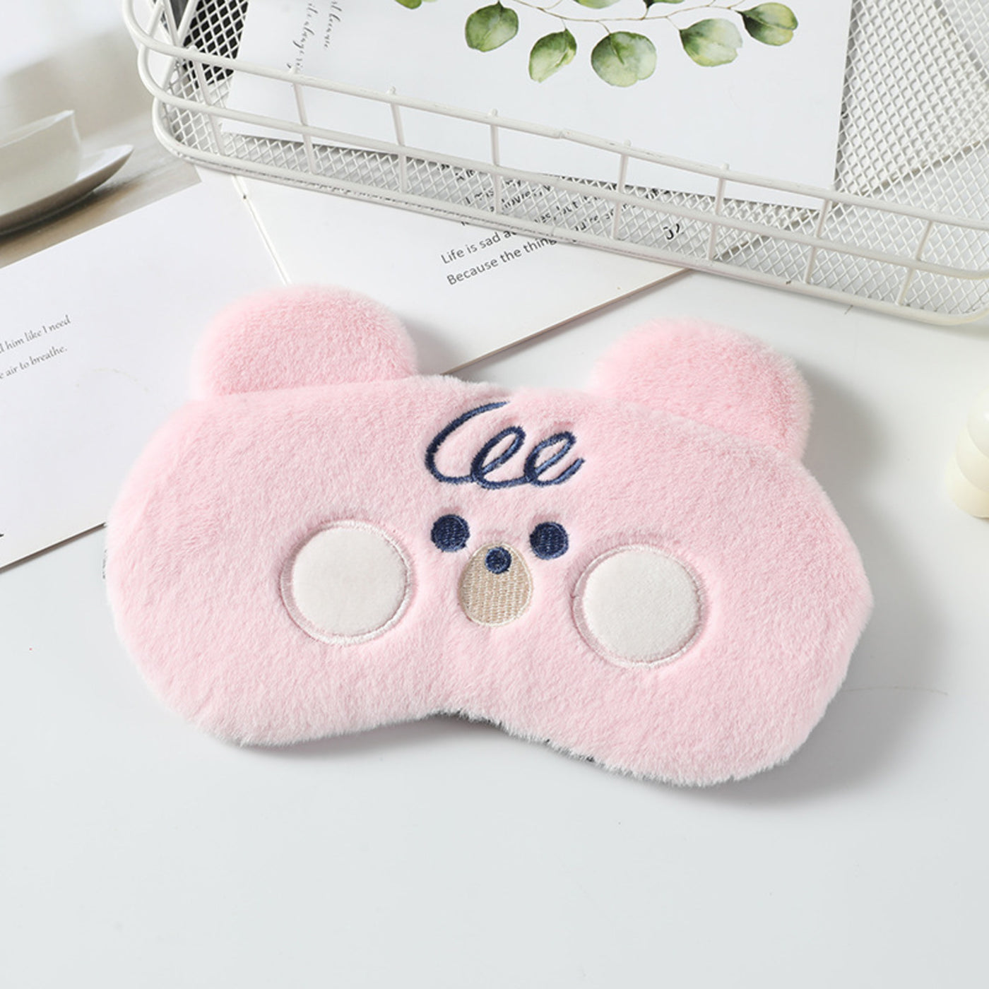 Pink Bear Cooling Eye Mask