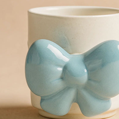 Blue Bow Ceramic Mug