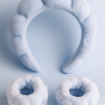Blue Bubble Skincare Headband Hard