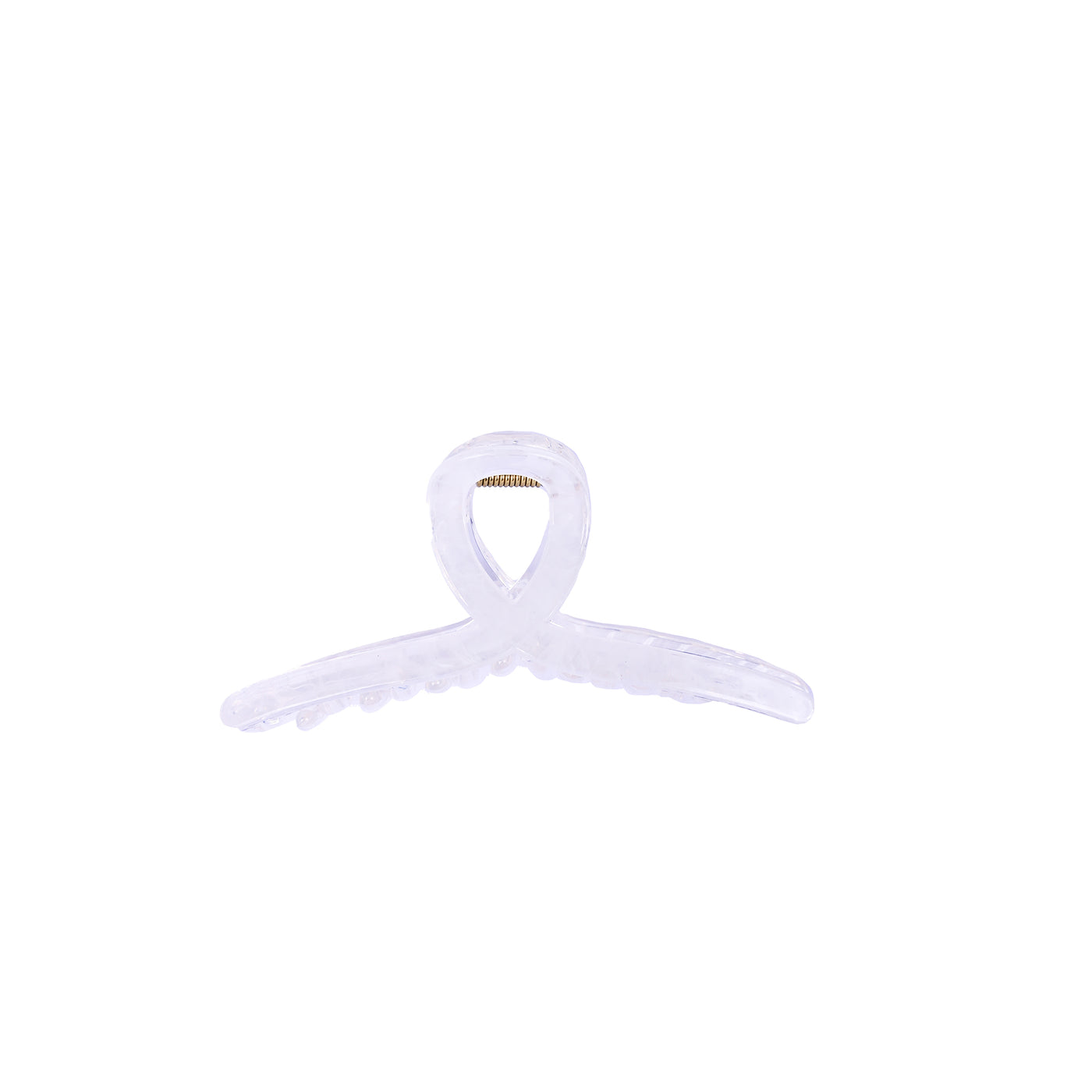 Korean Big Loop Hair Clutcher - White