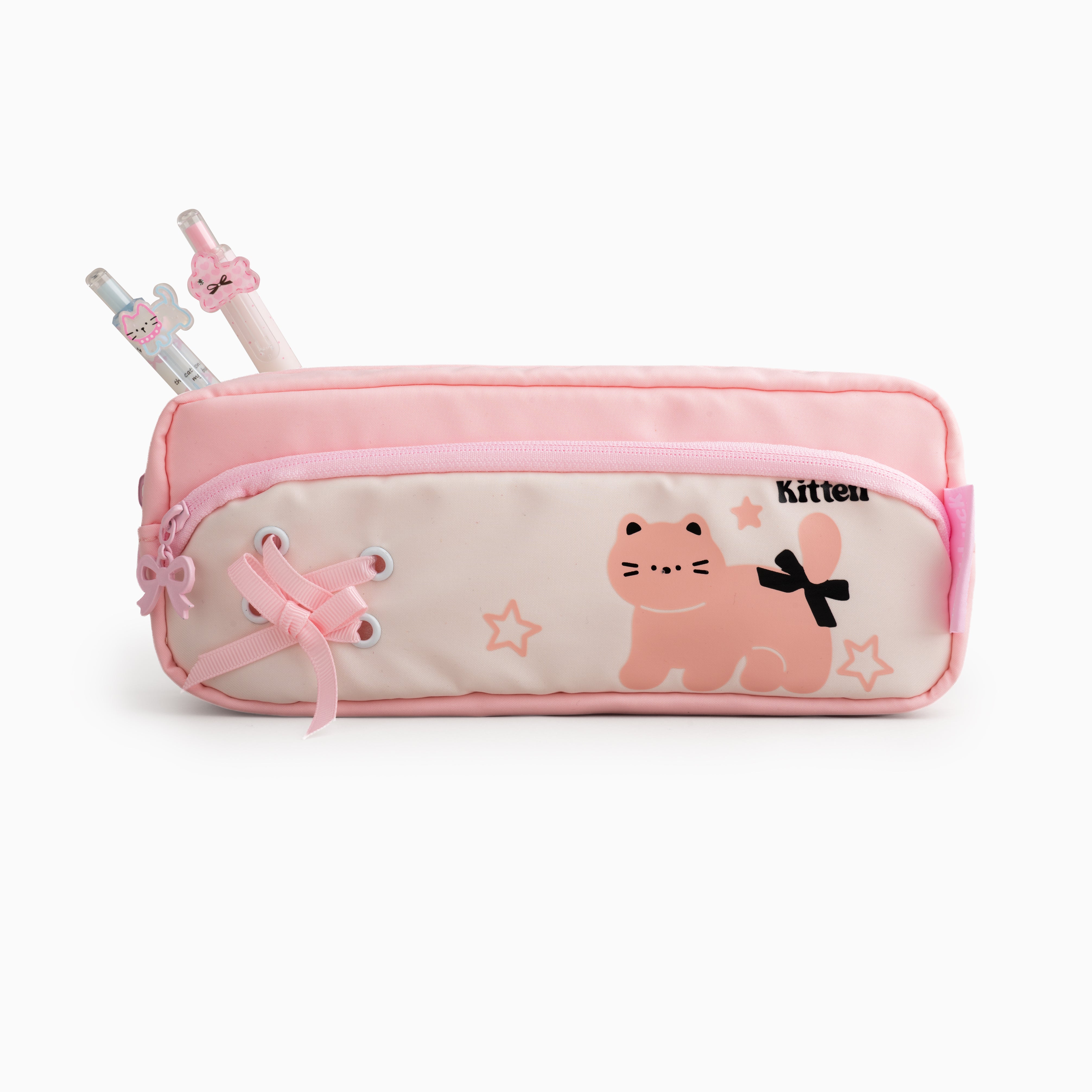 Coquette kitty Pouch - Peach Pink