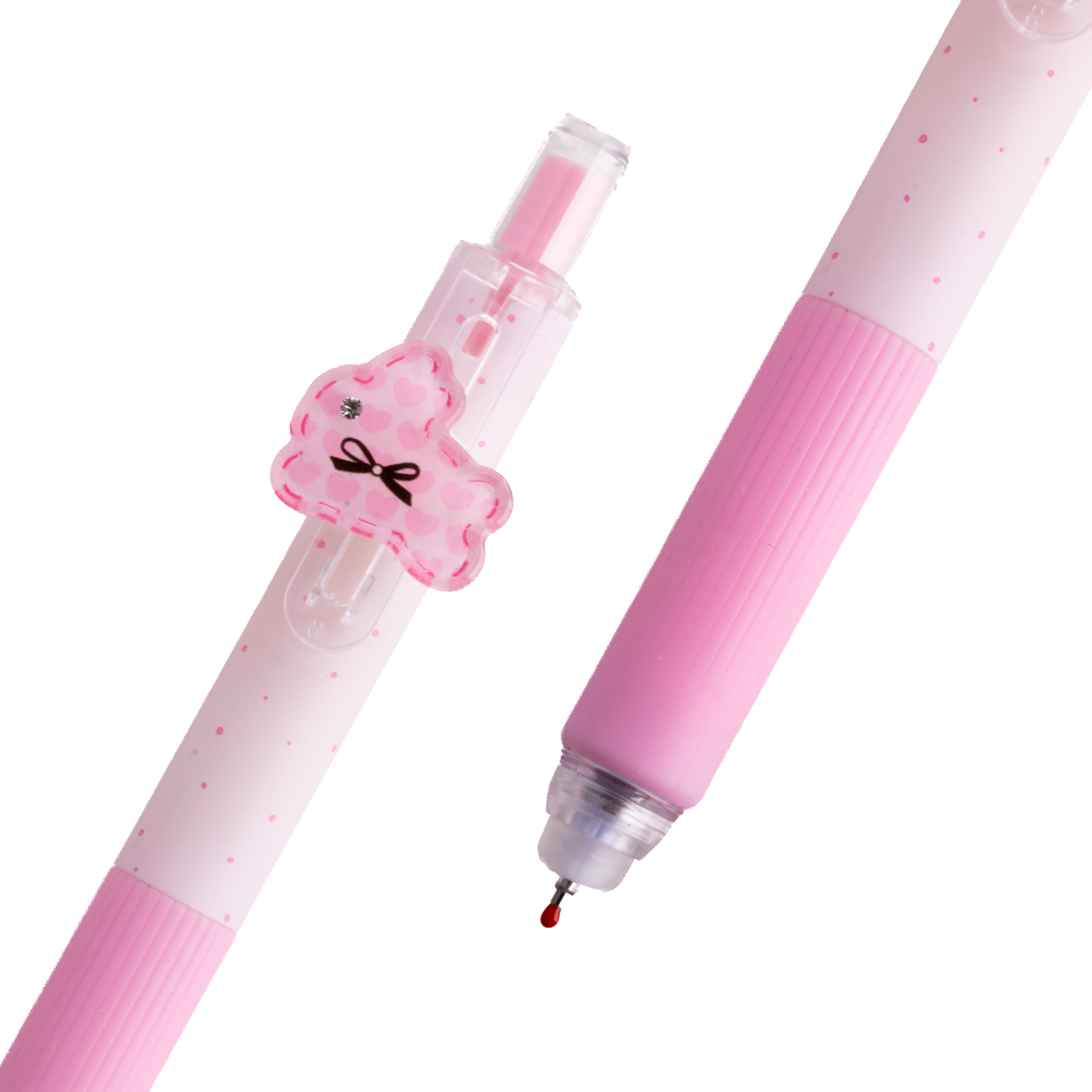 Cute Bunny Charm Erasable Pen - Pastel Pink