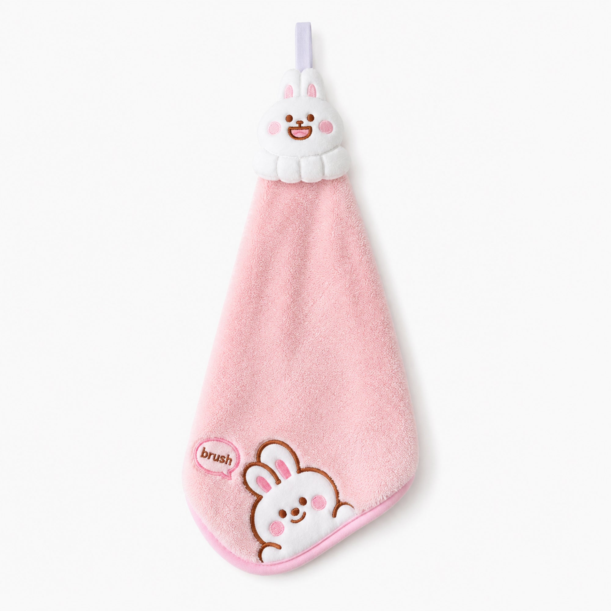 Bunny Plush Towel Pink