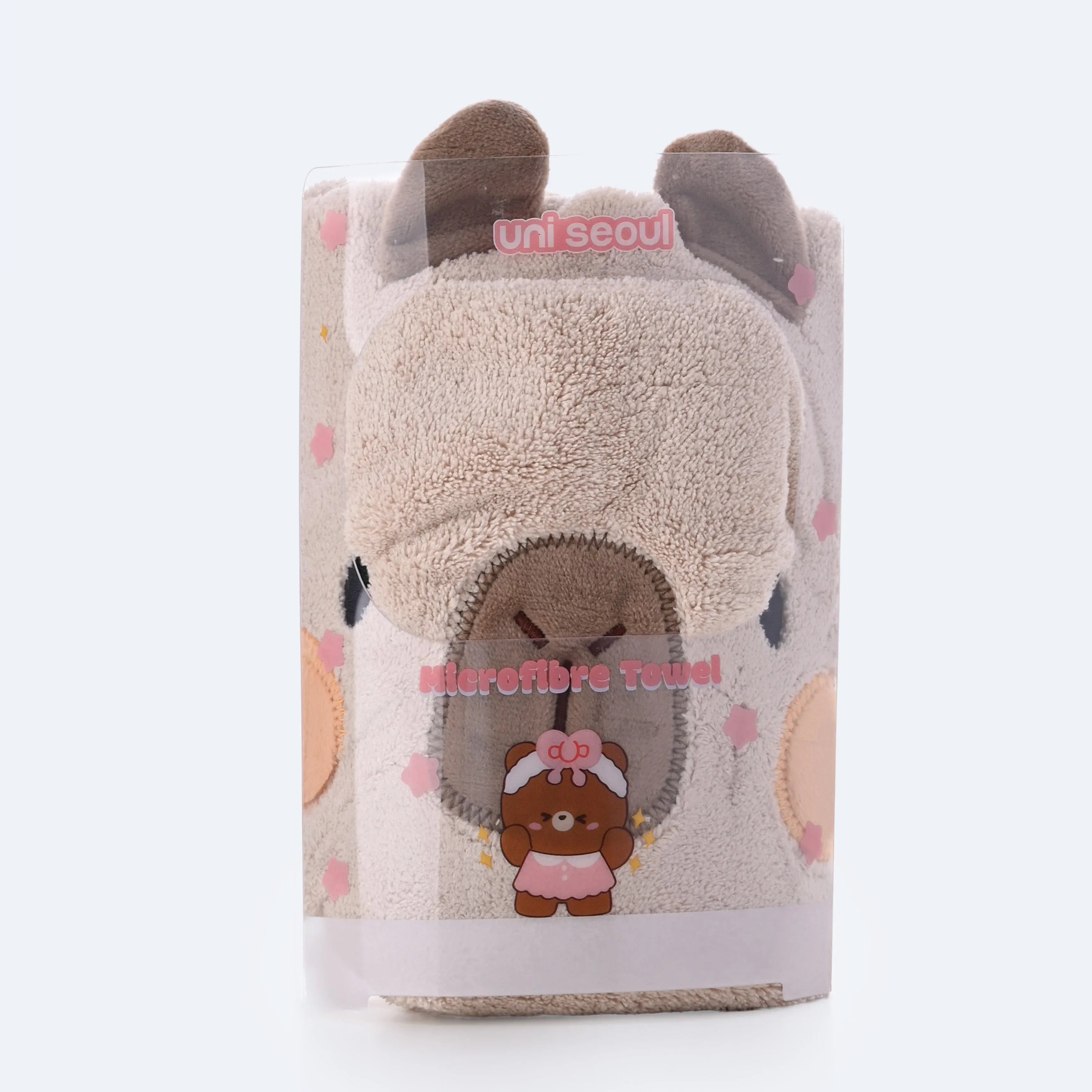 Cozy Bear Hand Towel Brown
