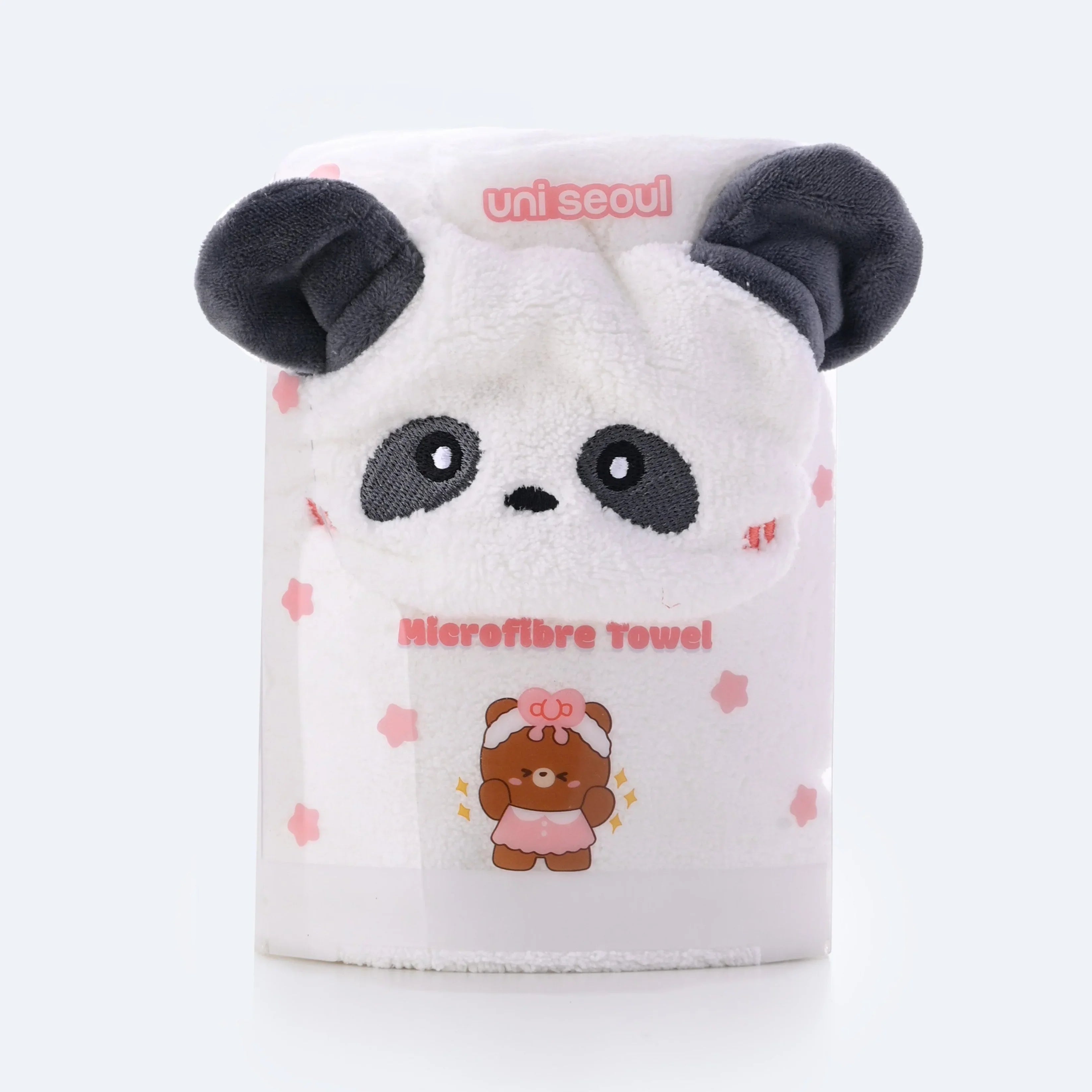 Panda Pals Hand Towel White