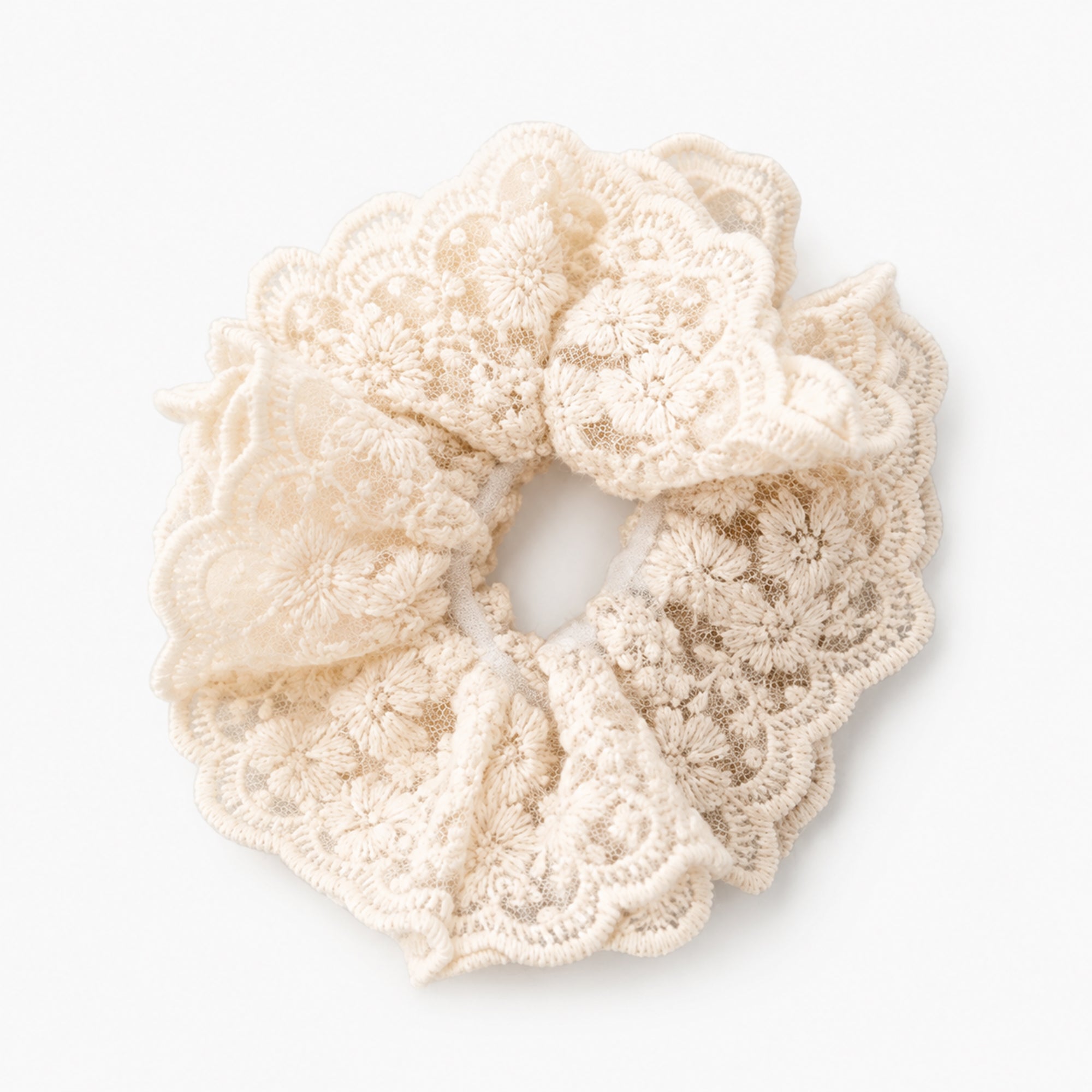 Korean White Lace Scrunchie