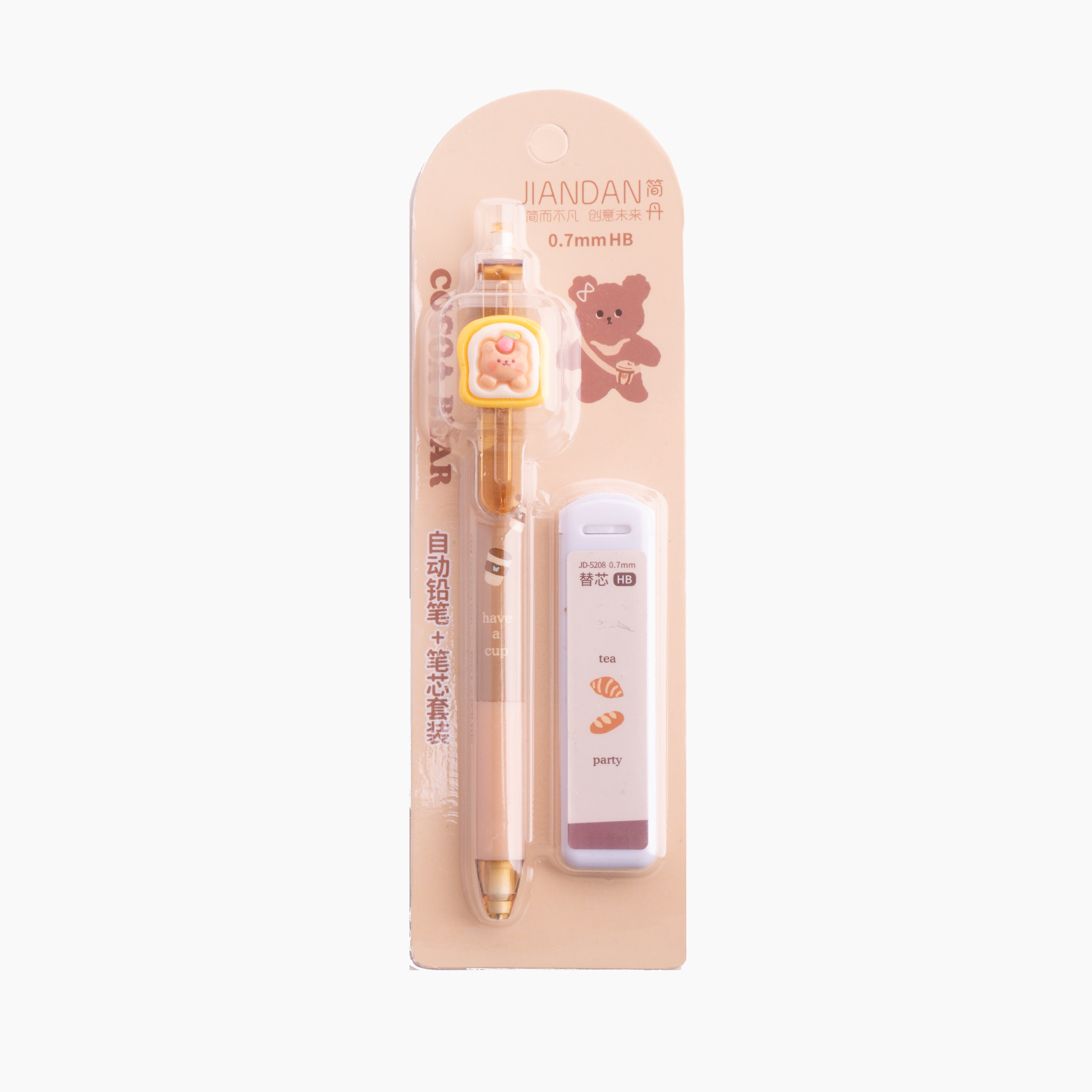 Coco Bear Pencil & Lead set - Toastie Bear