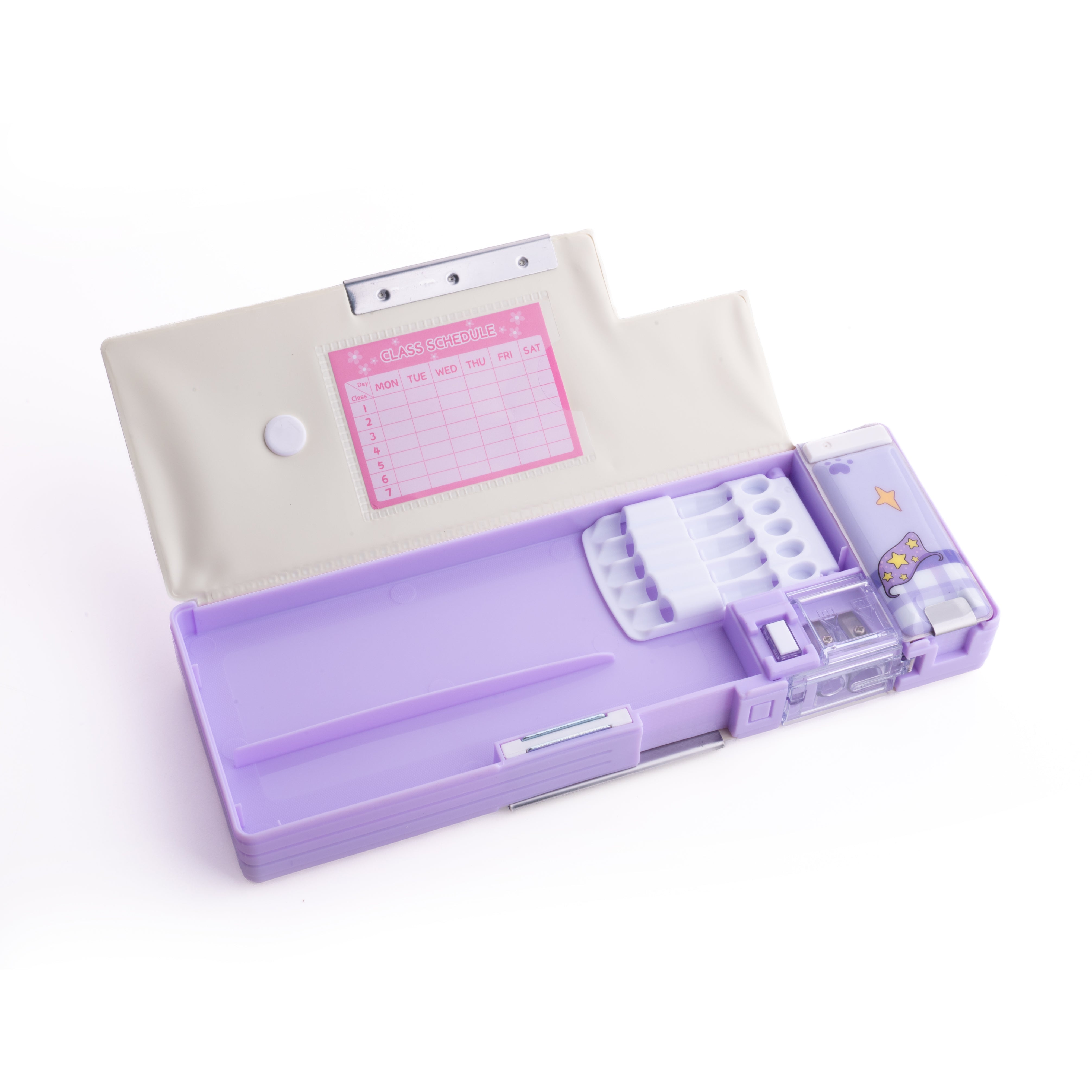 Bear Multifunctional Magnetic Pencil Cases - Lilac