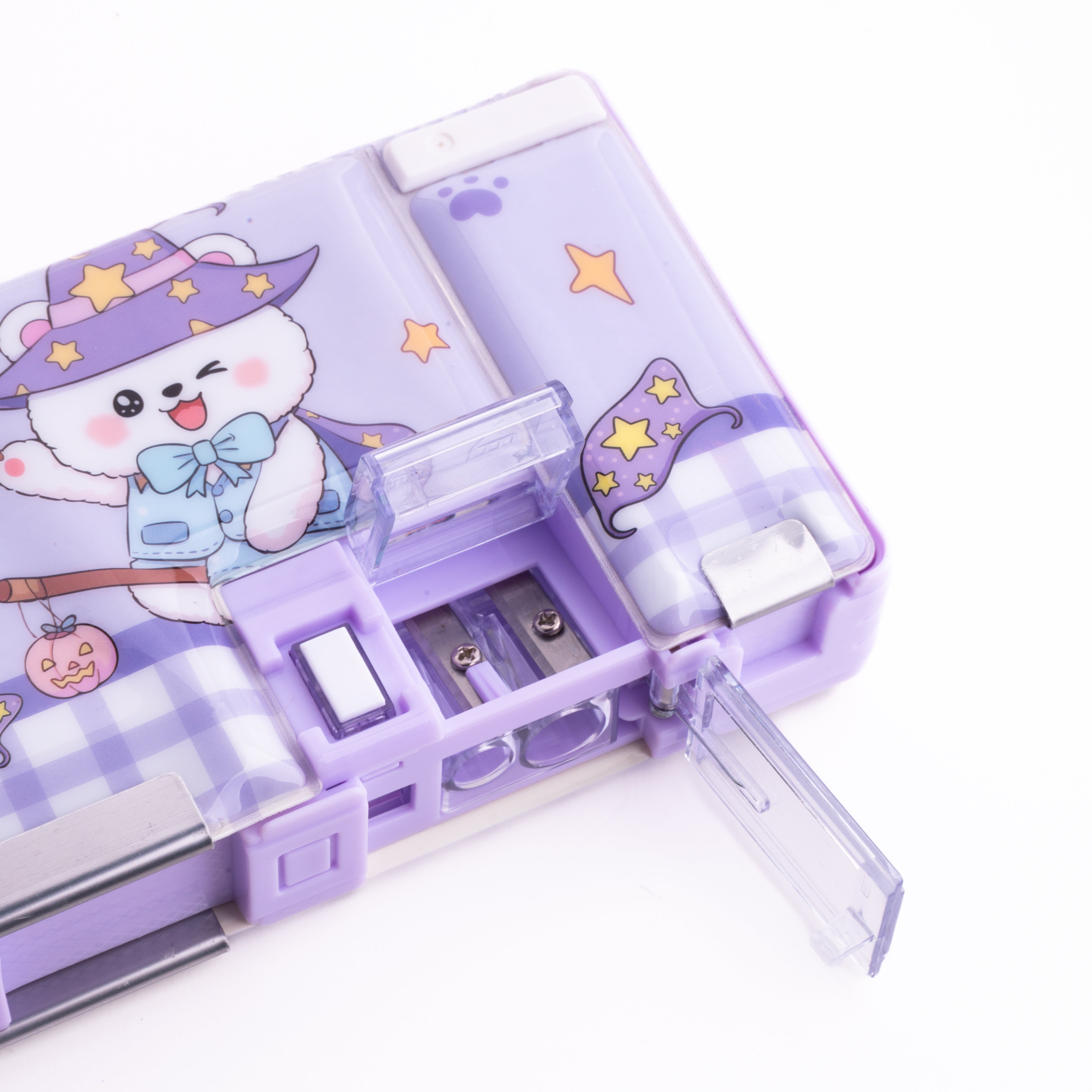 Bear Multifunctional Magnetic Pencil Cases - Lilac