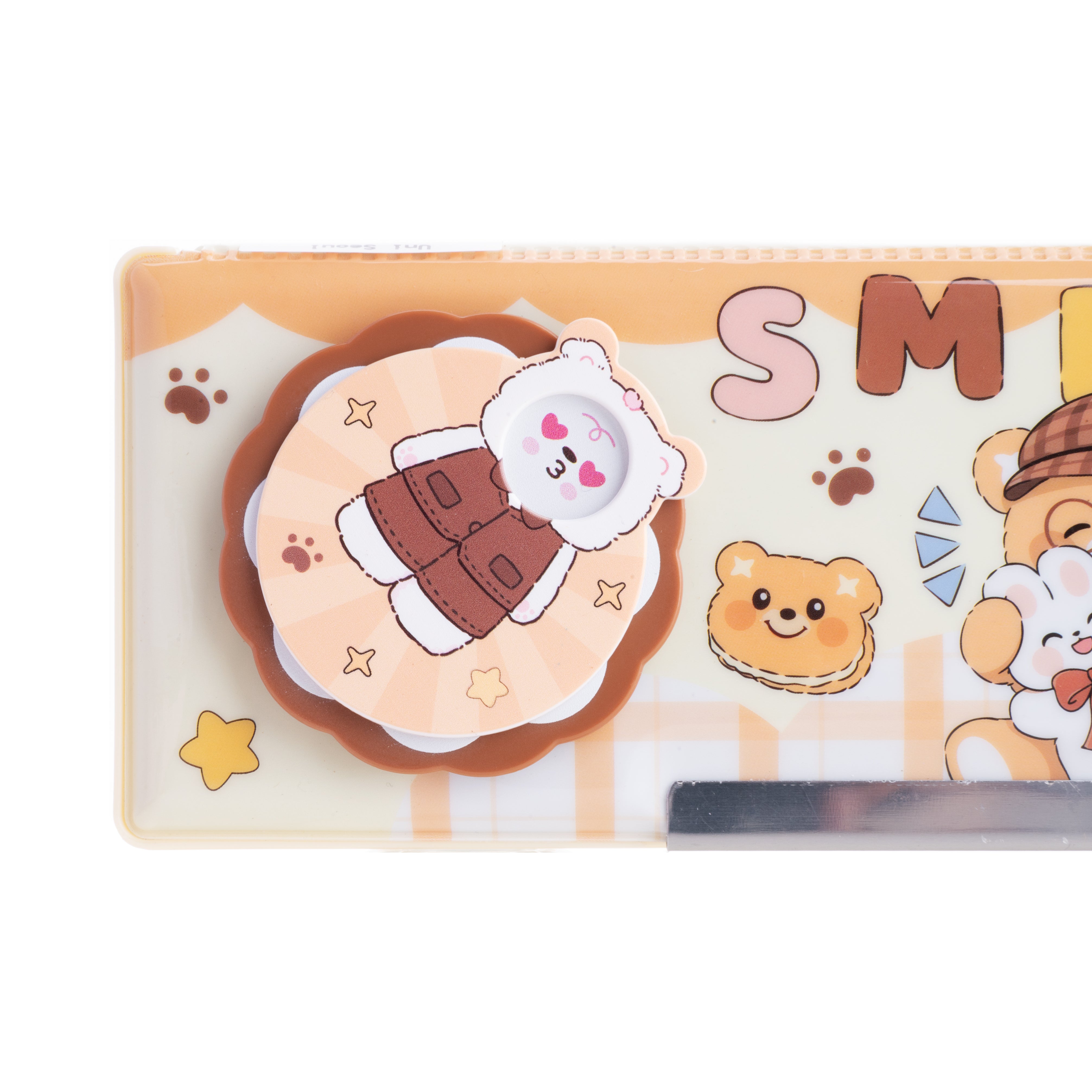 Bear Multifunctional Magnetic Pencil Cases - Warm Yellow