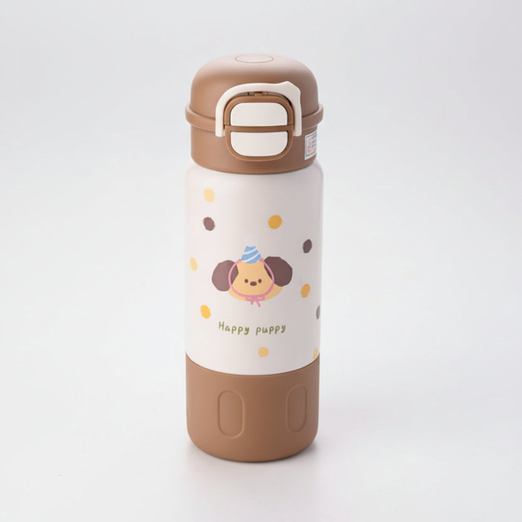 Happy Puppy brown Stainless Steel Tumbler