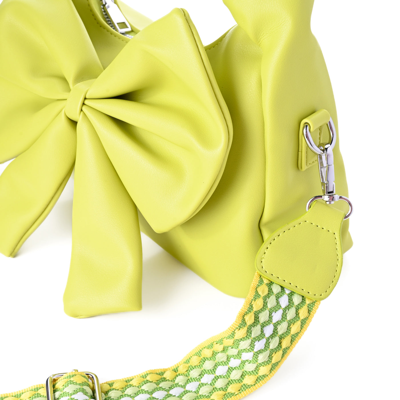 Cute Bow Sling Bag - Lime Green