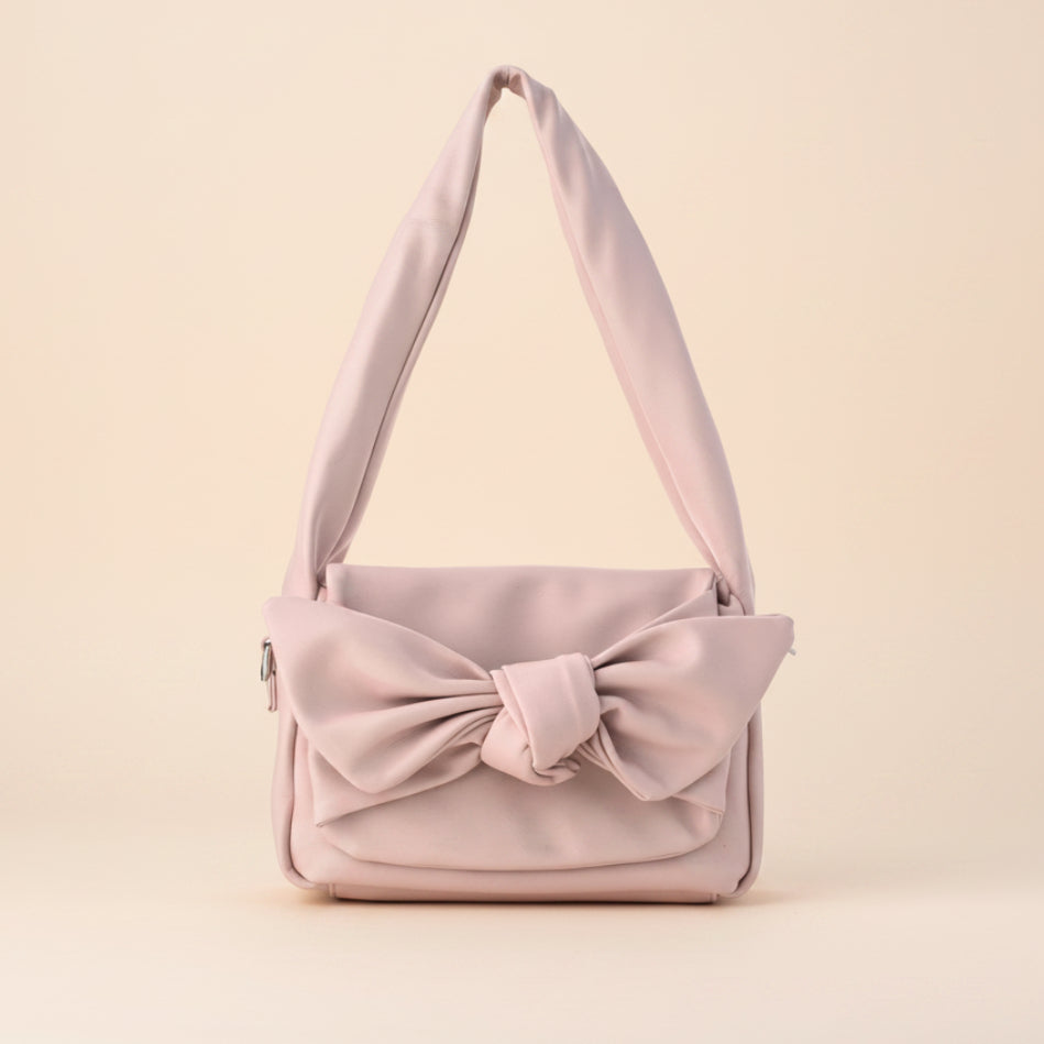Knot Bow Sling Bag - Beige