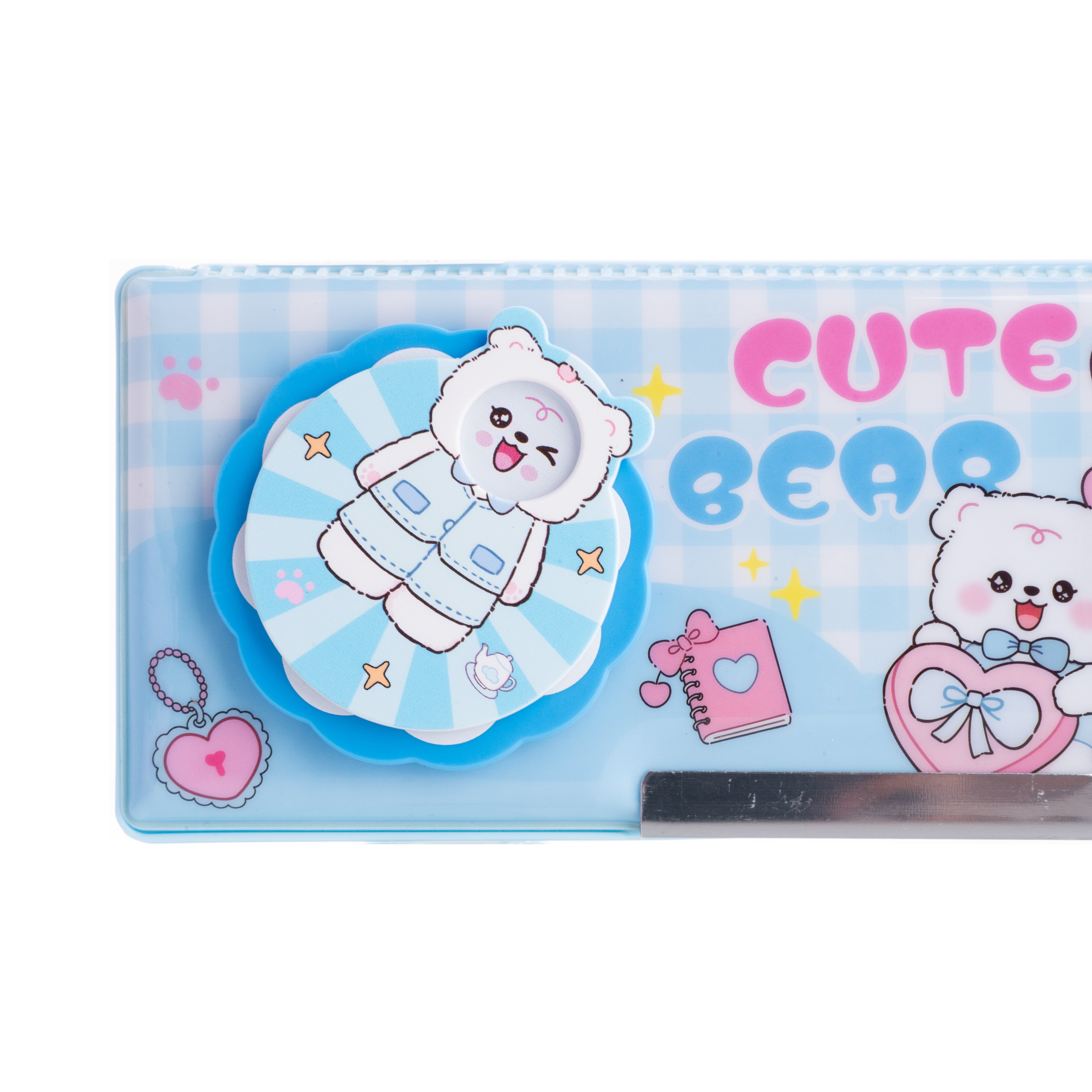 Bear Multifunctional Magnetic Pencil Cases - Blue