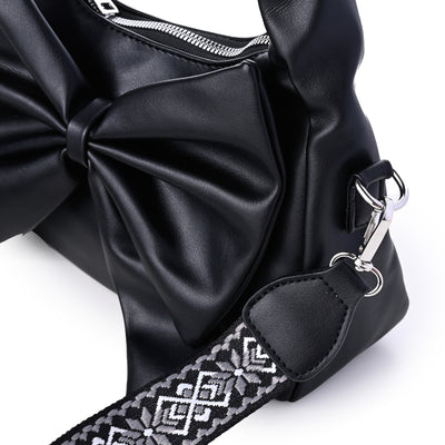 Cute Bow Sling Bag - Black