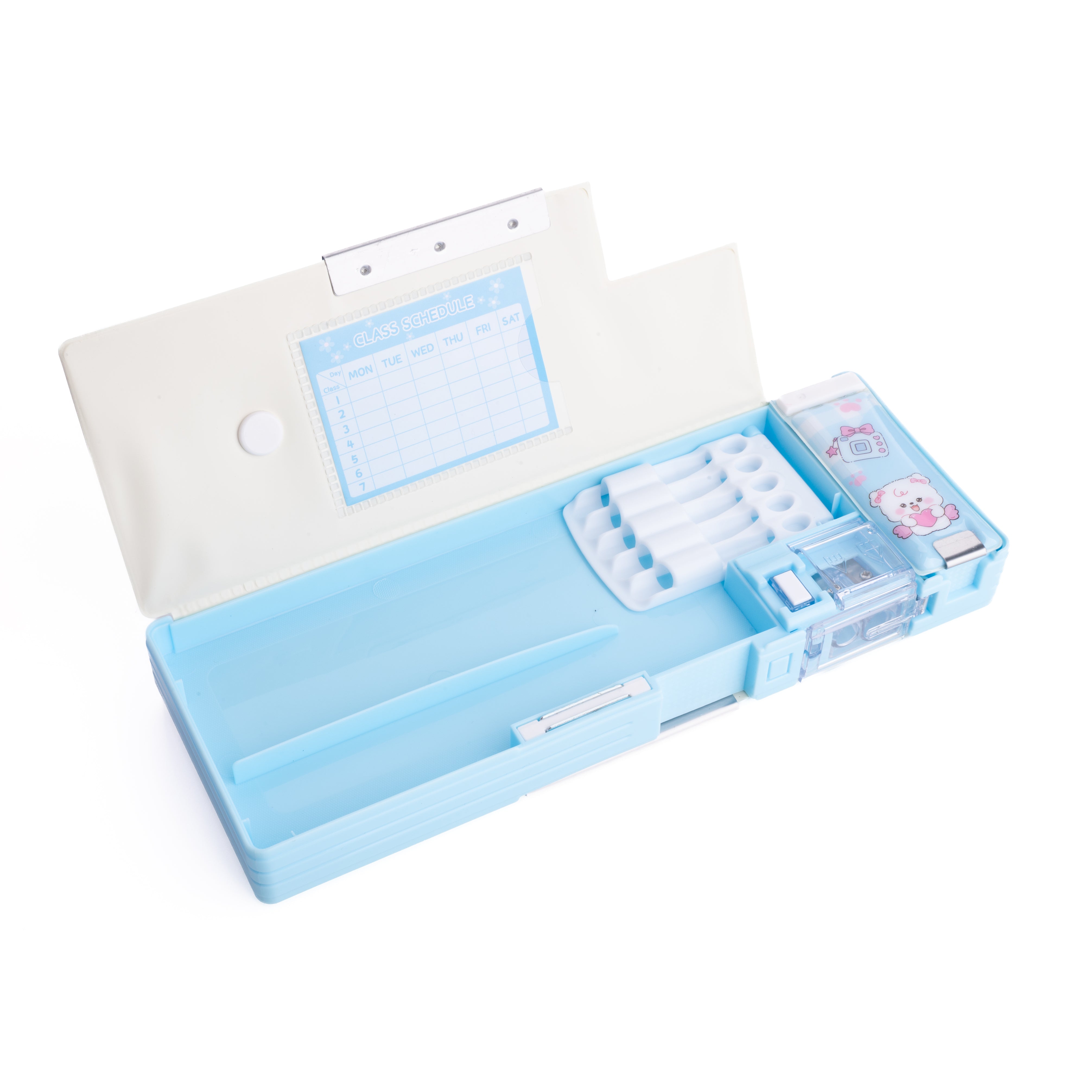 Bear Multifunctional Magnetic Pencil Cases - Blue