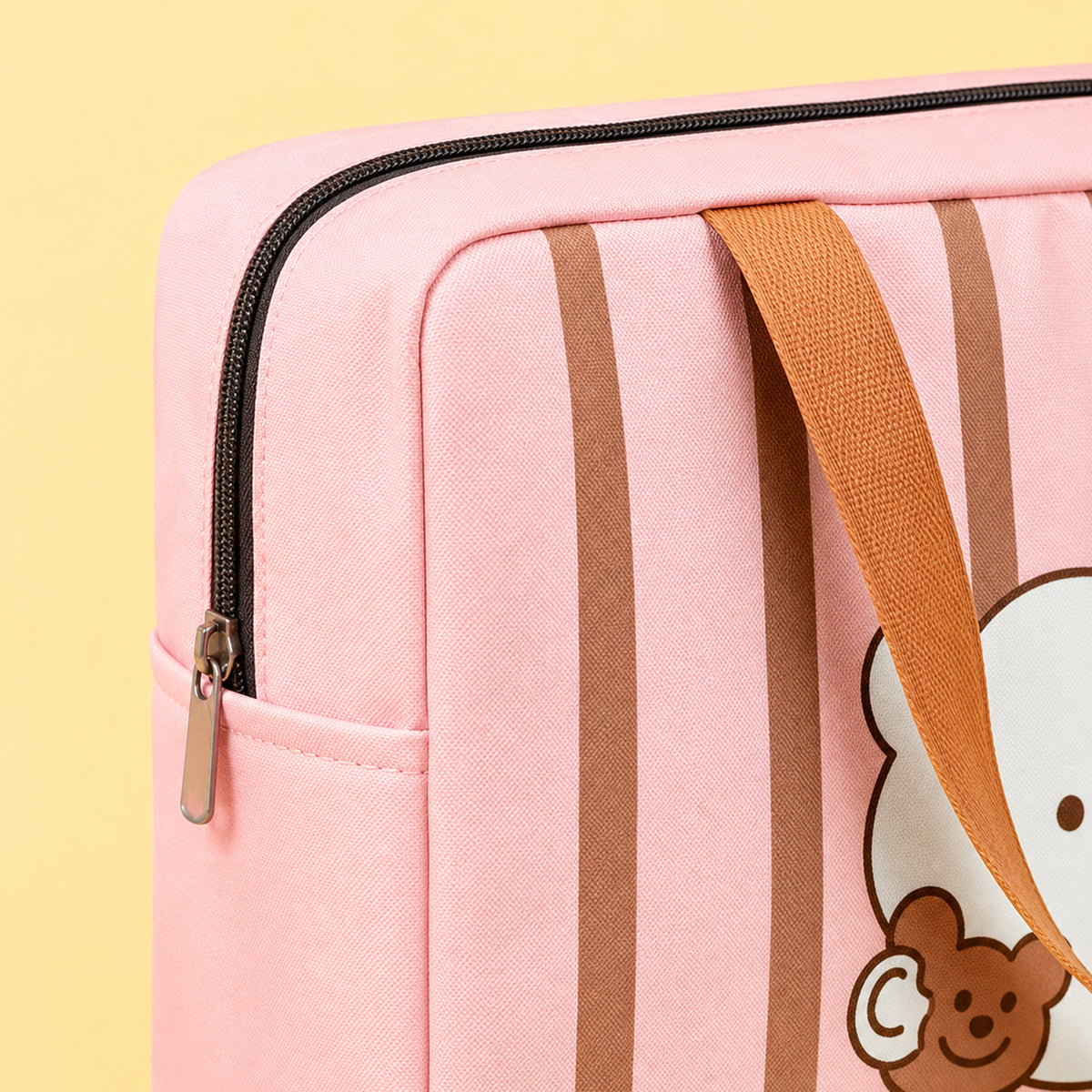 Bear Insulated Picnic Bag - Pink