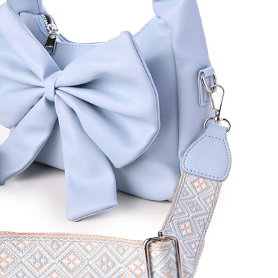Cute Bow Sling Bag - Powder Blue