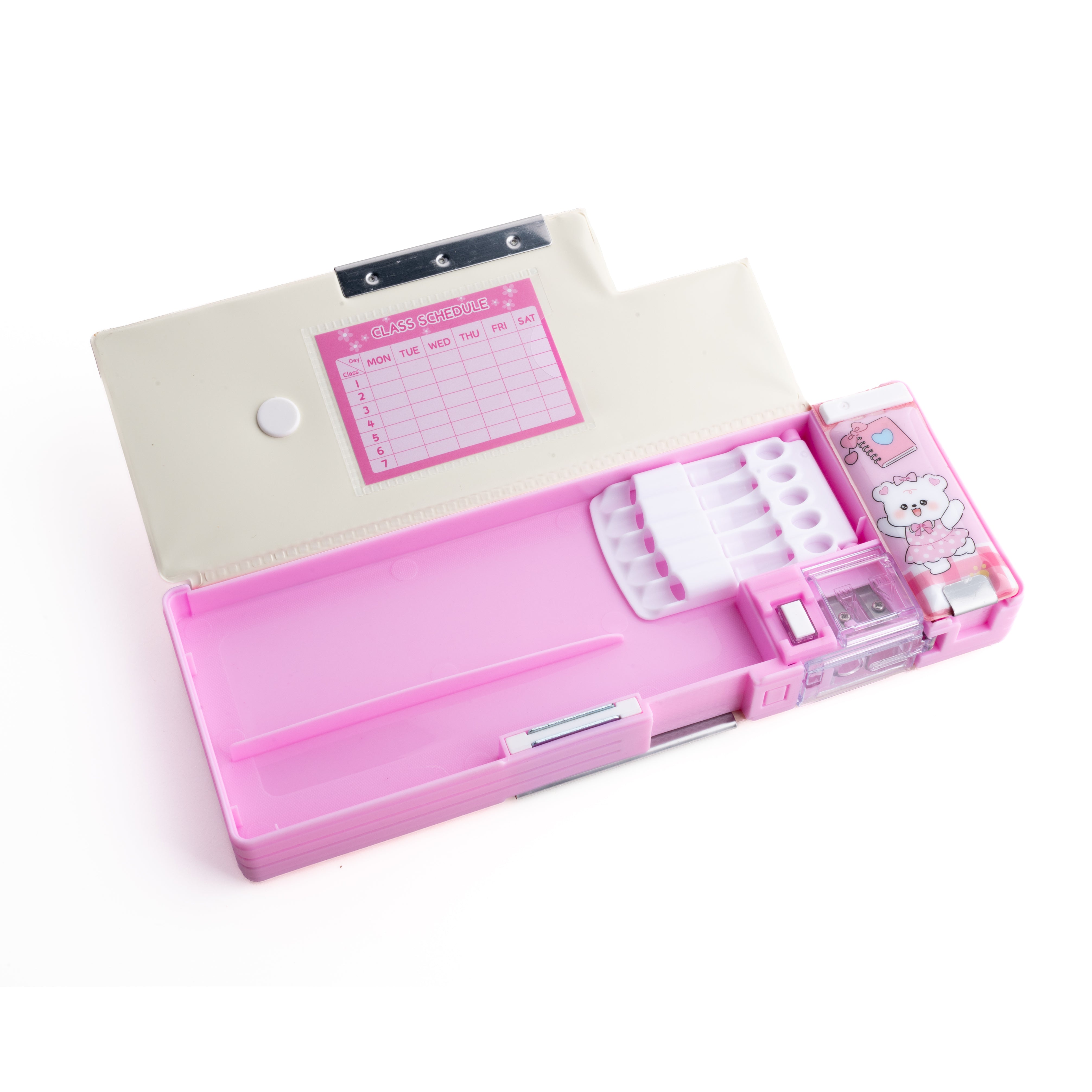 Bear Multifunctional Magnetic Pencil Cases - Pink