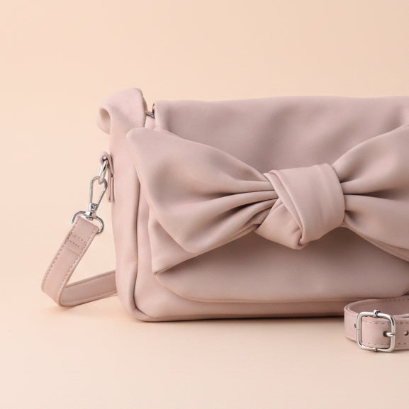Knot Bow Sling Bag - Beige