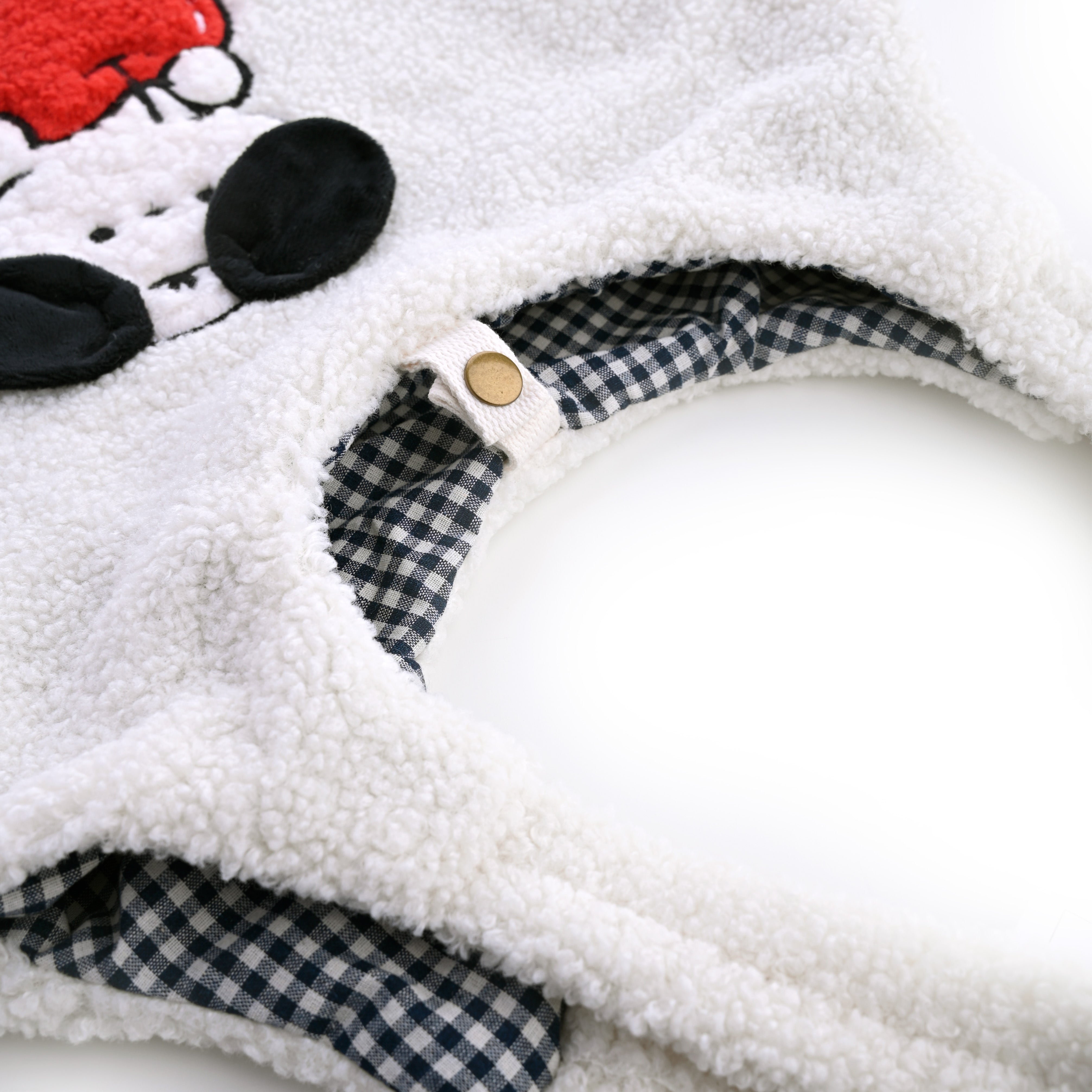 Red Apple Dog Furry Tote bag