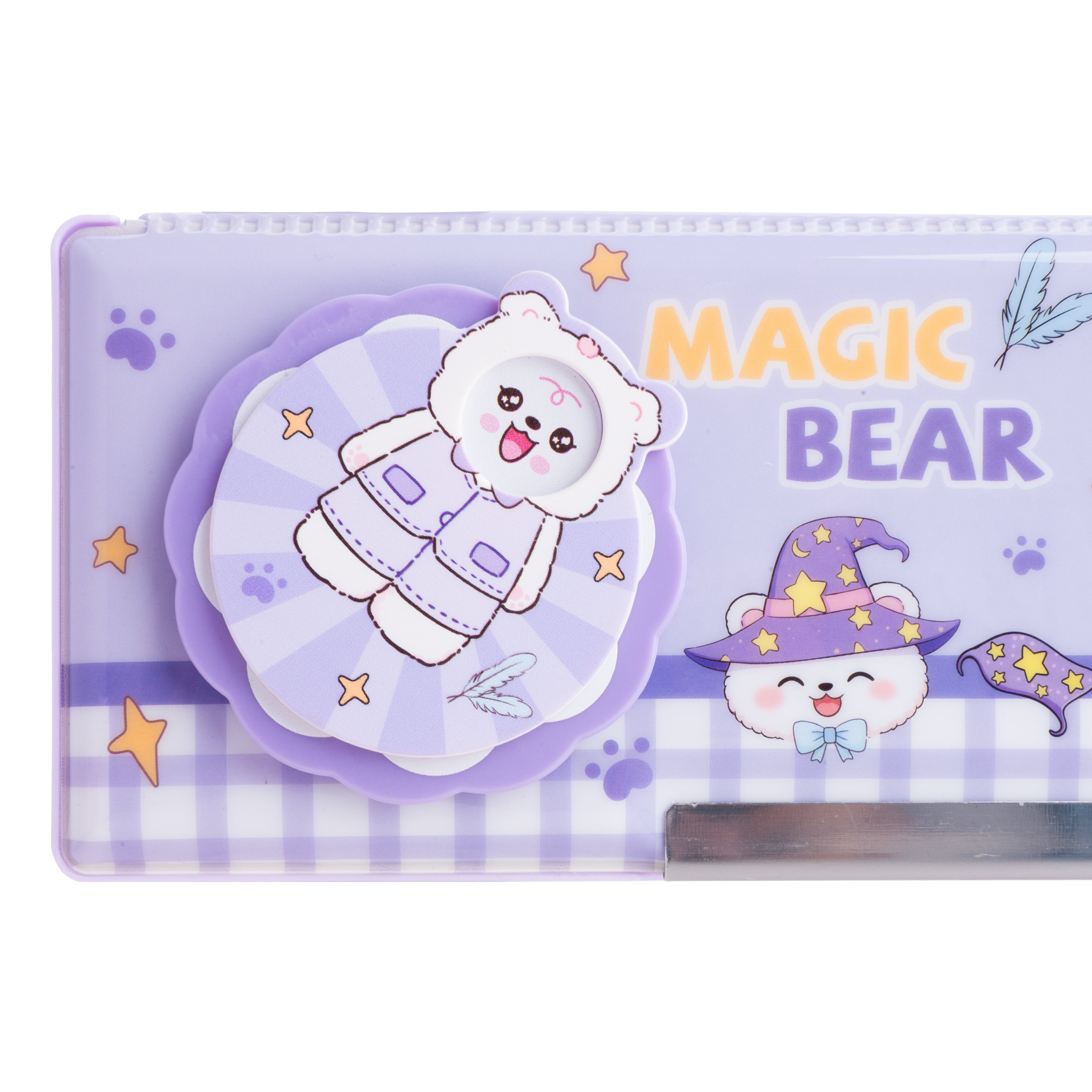Bear Multifunctional Magnetic Pencil Cases - Lilac